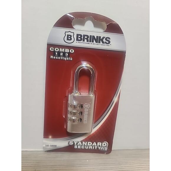 Brinks Combo 123 Brass 3-Dial Resettable Combination 40mm Padlock 165-50056 - Picture 1 of 2